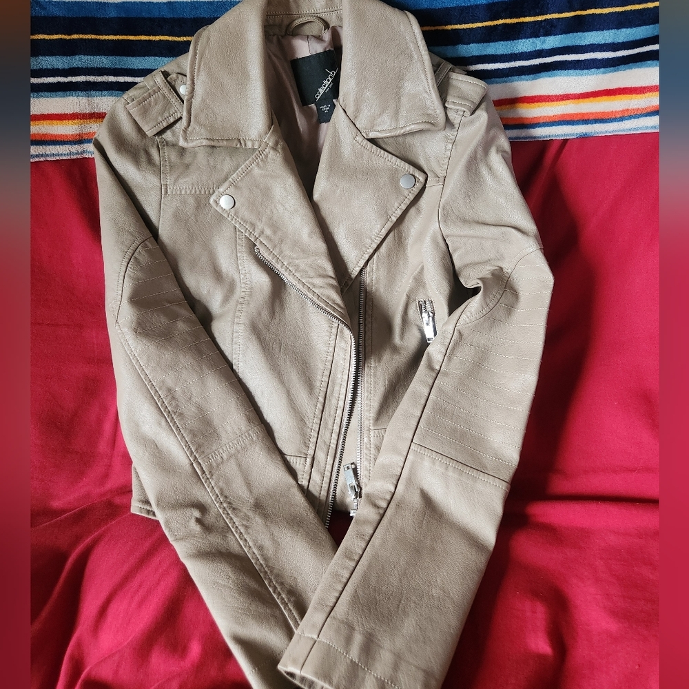 Forever 21 Tan Faux Leather Jacket